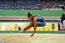 Marion Jones competing in the Olympic Long Jump final in Sydney 2000